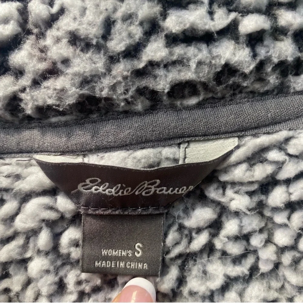 Eddie Bauer Sherpa full zip sweater jacket